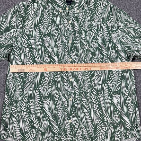 J.Crew Green Linen Aloha Hawaiian Palm Leaf Men’s XXL - Picture 5 of 6